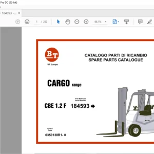 BT CBE1.2 F Cargo Range Parts Catalogue Manual - PDF DOWNLOAD