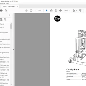 BT FR 2.7 Quality Parts Manual - PDF DOWNLOAD