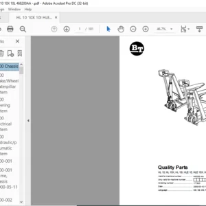 BT HL 10; HL 10X; HL 10I; HLE 10; HLE 10X; HLE 10 I Quality Parts Manual - PDF DOWNLOAD