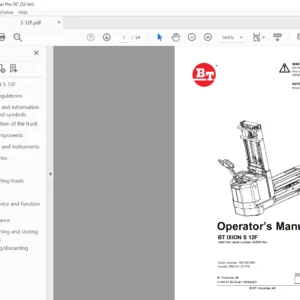 BT IXION S 12F Operator's Manual - PDF DOWNLOAD