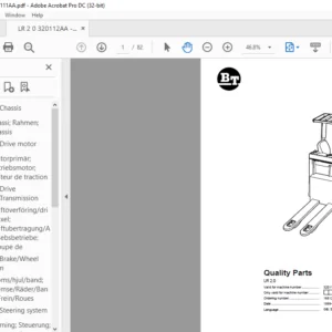 BT LR 2.0 Quality Parts Manual - PDF DOWNLOAD