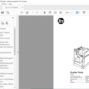 BT LR 3.0 Quality Parts Manual - PDF DOWNLOAD