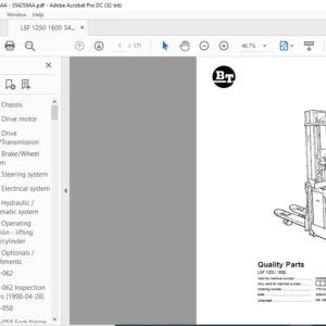 BT LSF 1250 / 1600 Quality Parts Manual - PDF DOWNLOAD
