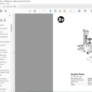 BT LSV 1250 / LST 1350 Quality Parts Manual - PDF DOWNLOAD