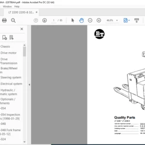 BT LT 2200 LT 2200-8 Quality Parts Manual - PDF DOWNLOAD