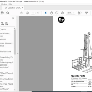 BT OP Coldstore OPW Coldstore Quality Parts Manual - PDF DOWNLOAD