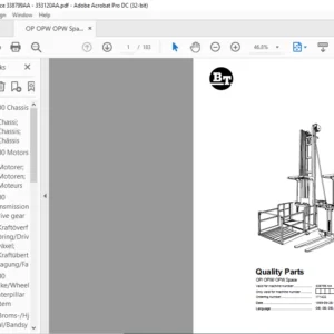 BT OP OPW OPW Space Quality Parts Manual - PDF DOWNLOAD