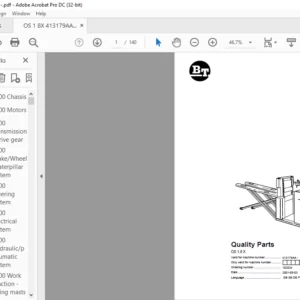 BT OS 1.8 X Quality Parts Manual - PDF DOWNLOAD