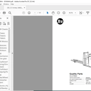 BT OS 2.0 TRINKS Quality Parts Manual - PDF DOWNLOAD