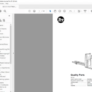 BT OS 3.0 Quality Parts Manual - PDF DOWNLOAD