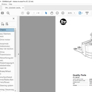BT PPL 2000 MX Quality Parts Manual - PDF DOWNLOAD