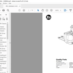BT PPL 2000 MX Quality Parts Manual - PDF DOWNLOAD