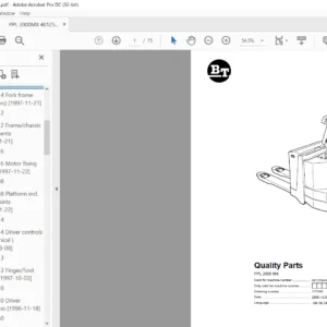 BT PPL 2000 MX Quality Parts Manual - PDF DOWNLOAD