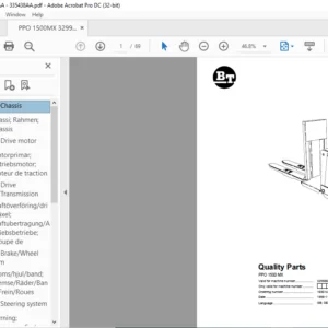 BT PPO 1500 MX Quality Parts Manual - PDF DOWNLOAD
