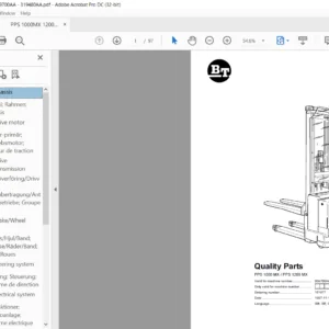BT PPS 1000 MX PPS 1200 MX Quality Parts Manual - PDF DOWNLOAD