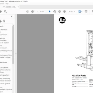 BT PPS 1000MX PPS 1200MX Quality Parts Manual - PDF DOWNLOAD