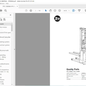 BT PPS 1000MX PPS 1200MX Quality Parts Manual - PDF DOWNLOAD