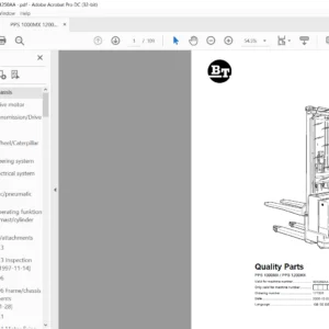 BT PPS 1000MX PPS 1200MX Quality Parts Manual - PDF DOWNLOAD