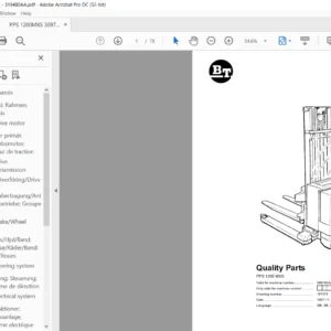 BT PPS 1200 MXS Quality Parts Manual - PDF DOWNLOAD