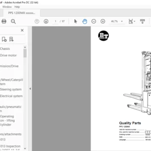 BT PPS 1200MX Quality Parts Manual - PDF DOWNLOAD