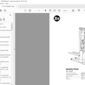 BT PPS 1200MXF Quality Parts Manual - PDF DOWNLOAD