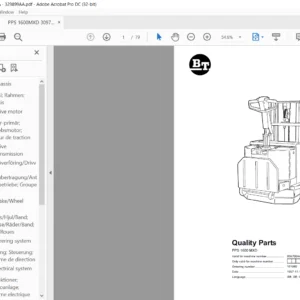 BT PPS 1600 MXD Quality Parts Manual - PDF DOWNLOAD