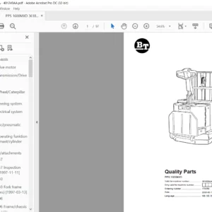 BT PPS 1600MXD Quality Parts Manual - PDF DOWNLOAD
