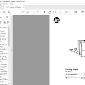 BT PPT 1400 C Quality Parts Manual - PDF DOWNLOAD