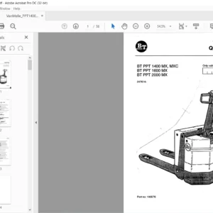BT PPT 1400 MX MXC BT PPT 1600 MX BT PPT 2000 MX Quality Parts Manual - PDF DOWNLOAD