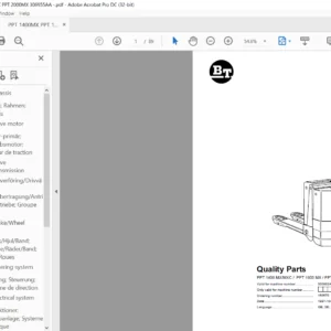 BT PPT 1400 MX MXC PPT 1600 MX PPT 2000 MX Quality Parts Manual - PDF DOWNLOAD