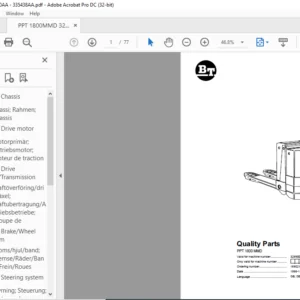 BT PPT 1800 MMD Quality Parts Manual - PDF DOWNLOAD