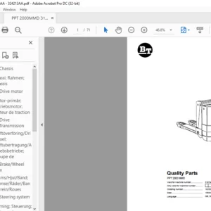 BT PPT 2000 MMD Quality Parts Manual - PDF DOWNLOAD