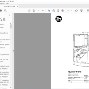 BT RR M14 / RR M14C Quality Parts Manual - PDF DOWNLOAD