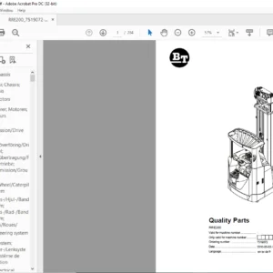BT RRE200 Quality Parts Manual - PDF DOWNLOAD