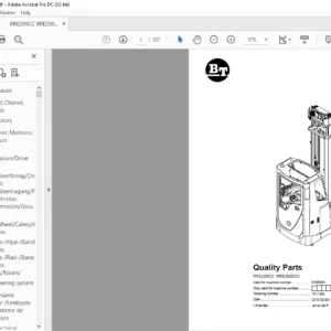 BT RRE200CC RRE200ECC Quality Parts Manual - PDF DOWNLOAD