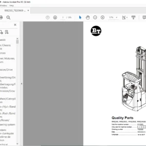 BT RRE250 RRE250C RRE250E RRE250EC Quality Parts Manual - PDF DOWNLOAD