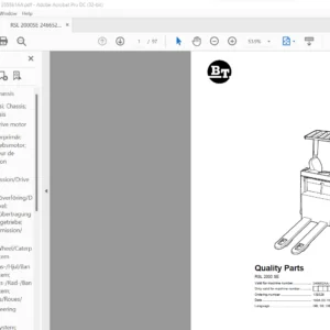 BT RSL 2000 SE Quality Parts Manual - PDF DOWNLOAD