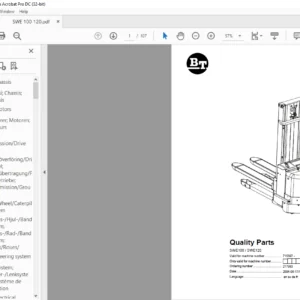 BT SWE100 / SWE120 Quality Parts Manual - PDF DOWNLOAD