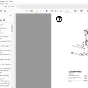 BT SWE120S Quality Parts Manual - PDF DOWNLOAD