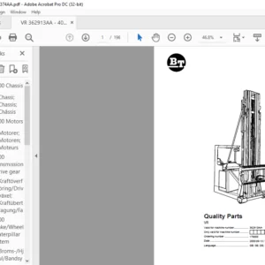 BT VR Quality Parts Manual - PDF DOWNLOAD