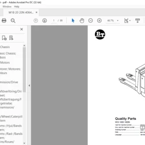 BT W18 W20 W20N Quality Parts Manual - PDF DOWNLOAD