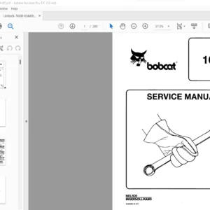 Bobcat 1600 Service Manual 6566906 (8-87) - PDF DOWNLOAD