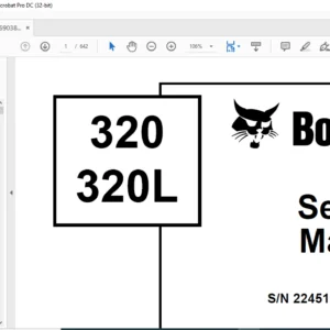 Bobcat 320 320L Service Manual 6903818 (11-06) - PDF DOWNLOAD