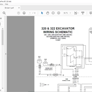 Bobcat 320 & 322 320 / 320L Excavator Wiring Electrical Schematic + Hydraulic/Hydrostatic Schematic Manual - PDF