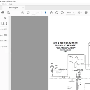 Bobcat 320/320L  320 & 322 Excavator Wiring Electrical Schematic + Hydraulic/Hydrostatic Schematic Manual - PDF DOWNLOAD