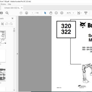Bobcat 320 322 Service Manual 6902668 (7-06) - PDF DOWNLOAD