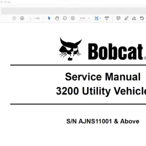 Bobcat 3200 Utility Vehicle Service Manual 6989598 (9-10) - PDF DOWNLOAD