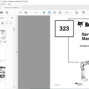 Bobcat 323 Service Manual 6903380 (11-06) - PDF DOWNLOAD