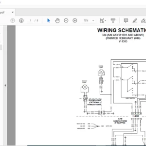 Bobcat 324 Wiring Electrical Schematic + Hydraulic/Hydrostatic Schematic Manual - PDF DOWNLOAD