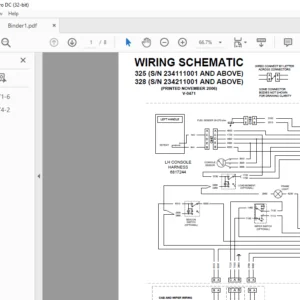 Bobcat 325 328 Wiring Electrical Schematic + Hydraulic/Hydrostatic Schematic Manual - PDF DOWNLOAD